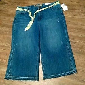 NWT Seven7 high rise wide leg cropped jean